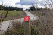 Tramo del Camino del Destierro del Cid, a su paso por las cercanías del barrio de Cortes.