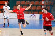 Pablo Gómez celebra un gol con el UBU San Pablo Burgos.