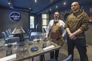 Álvaro Díaz y Diego Sancho, en el restaurante Aura Gastronómica.