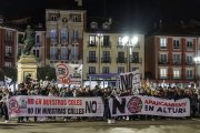 Imagen de la protesta contra los aparcamientos de altura del pasado mes de enero.