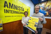 Los responsables de Amnistía Internacional en Burgos.