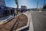 Las calles Merindad de Castilla la Vieja y Merindad de Montija recién remodeladas en el polígono de Villalonquéjar.
