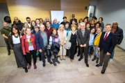 Alumnos de siete cursos de formación y empleo del ECyL antes de recibir sus diplomas.