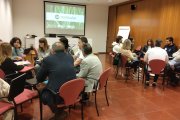 Mesas de trabajo entre representantes de empresas burgalesas en una sesión en la Asociación de Empresarios del Polígono de Villalonquéjar.