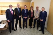 Santiago Aparicio, Miguel Ángel Benavente, Antonio Garamendi, Ángela de Miguel, Jorge Llorente y Roberto Saiz, en los FAE de Oro 2025.