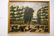 La Casa de Campo del siglo XVII, protagoniza la pintura del Museo de Burgos expuesta en el Museo de América.