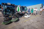 Visita de la alcaldesa, Cristina Ayala, y el concejal de Medio Ambiente, Carlos Niño, a las instalaciones de Urbaser.