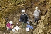 Trabajos en el yacimiento de Portalón de Cueva Mayor en Atapuerca.