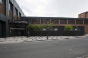 Foto exterior del polideportivo Lavaderos, en la capital burgalesa.