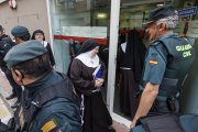 Las monjas okupas de Belorado, entrando en el Juzgado de Briviesca.