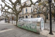 Aparcamiento cubierto para bicicletas y patinetes en el paseo del Espolón.