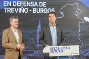 Los parlamentarios nacionales del PP de Burgos, Ángel Ibáñez y Javier Lacalle, dan a conocer las iniciativas que se debatirán esta semana en el Congreso de los Diputados en relación con el Condado de Treviño