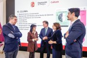 Instante de la presentación de la memoria de actividades de Cultura de la Diputación.