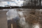 Una zona afectada por las inundaciones en Soria.