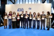 El candidato a la reelección a la Presidencia de la Junta de Castilla y León, Alfonso Fernández Mañueco, clausura el acto de presentación del programa electoral del Partido Popular de Castilla y León para las elecciones del 15 de marzo.