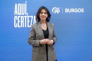 Marta Arroyo en la sede del PP de Burgos.