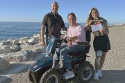 Rodrigo Espinel, Juanma Montilla ‘El Langui’ y Desirée Vila, en el rodaje del documental.