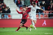 Imagen del partido entre el Mirandés y el Albacete.