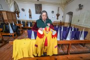 Preparación de las procesiones de Semana Santa en Sotillo de la Ribera