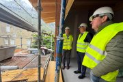 Nicanor Sen visita el nuevo Centro de Mayores y Coworking de Pancorbo.