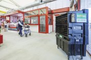 Los ventiladores del Mercado Norte provisional se sustituirán dentro de unos días por otros de mayor tamaño.