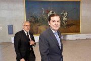 El presidente del Partido Popular de Castilla y León, Alfonso Fernández Mañueco, y el portavoz de Vox, Carlos Pollán, informan sobre el acuerdo de gobierno entre las dos formaciones políticas.