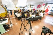 Resposables de la Universidad de Burgos y representantes de la administración regional y local asistieron a la inauguración del Aula del Futuro.
