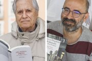 Los escritores burgaleses Jesús Carazo y Óscar Esquivias.