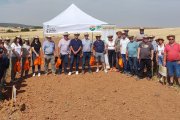 Visita a los campos de ensayo de UPA, el lunes pasado, en Castrillo de Solarana.