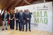 Los presidentes de las diputaciones de Salamanca, Javier Iglesias, y Valladolid, Conrado Íscar, participan en la presentación de Salamaq, la Feria del Sector Agropecuario y 37 Exposición Internacional de Ganado Puro.