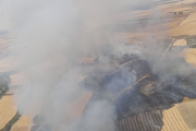 Imagen del incendio en Iglesias.