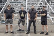 Isra, Vicen, Rulo e Iván, integrantes de Khorea, en la nueva ubicación del Zurbarán Rock.