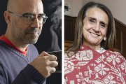 Los escritores Óscar Esquivias y María Ángeles Álvarez.