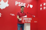 Daniel de la Rosa, en la sede del PSOE de Burgos.