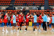 Un momento del encuentro en el polideportivo El Plantío.