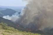 Imagen del incendio en Arza.