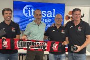 Imagen de la presentación del equipo técnico del Club Balonmano Burgos.