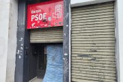 Nueva acción vandálica contra la sede del PSOE en Burgos.