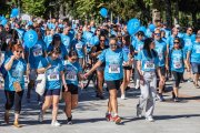 La marcha dio comienzo en el paso de Atapuerca con buen ambiente entre los participantes.