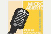 Cartel Micro Abierto Amarillo Trigo