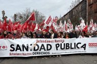 Concentración en valladolid en defensa de la sanidad pública.