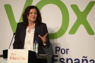 Archivo - La candidata de Vox a la Alcaldía de Palencia, Sonia Lalanda Sanmiguel.