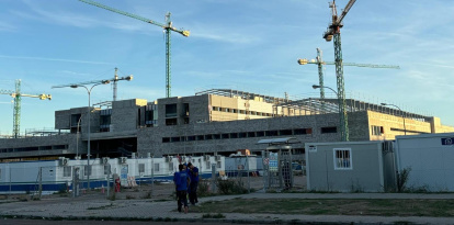 Obra de construcción del nuevo hospital de Aranda de Duero.