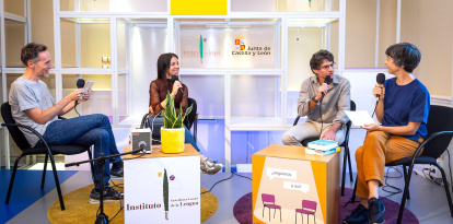 Grabación del cuarto programa del pódcast '¿Seguimos o no?' en el Palacio de la Isla.