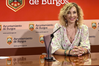 Blanca Carpintero durante el balance de fiestas de San Pedro 2023.