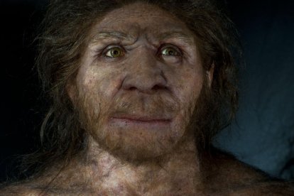 La reproducción hiperrealista del Miguelón de Atapuerca que se puede ver en el Museo de la Evolución