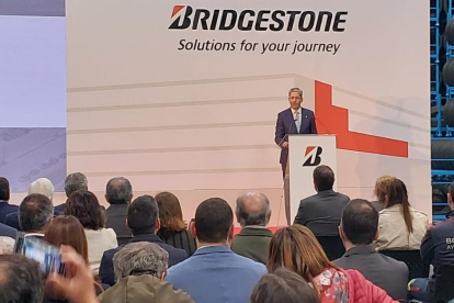 Inauguración del nuevo centro logístico de Bridgestone en Burgos.