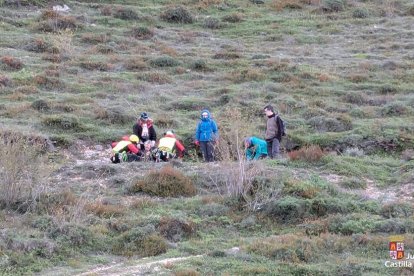 Rescate de la senderista accidentada.