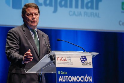 El presidente de la Junta de Castilla y León, Alfonso Fernández Mañueco, en la gala de Facyl.