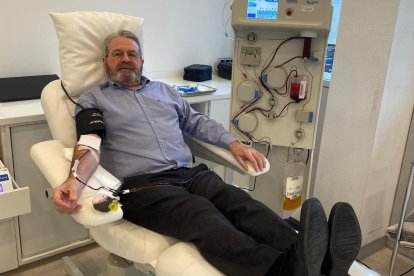 Imagen del presidente de la Hermandad de Donantes de Sangre de Burgos y responsable de la federación de Castilla y León, Francisco del Amo